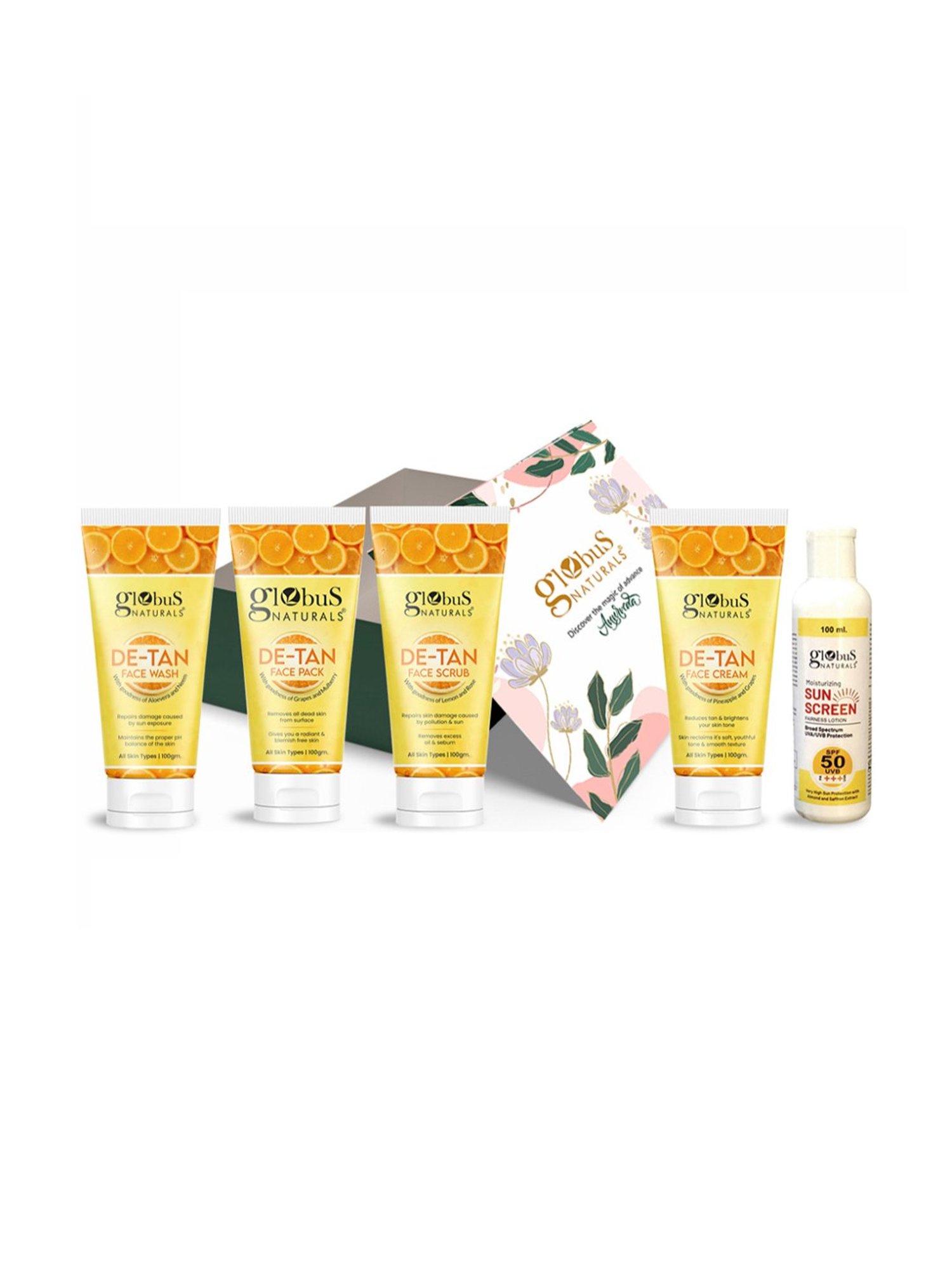 Globus Naturals De-Tan Gift Box - Set of 5