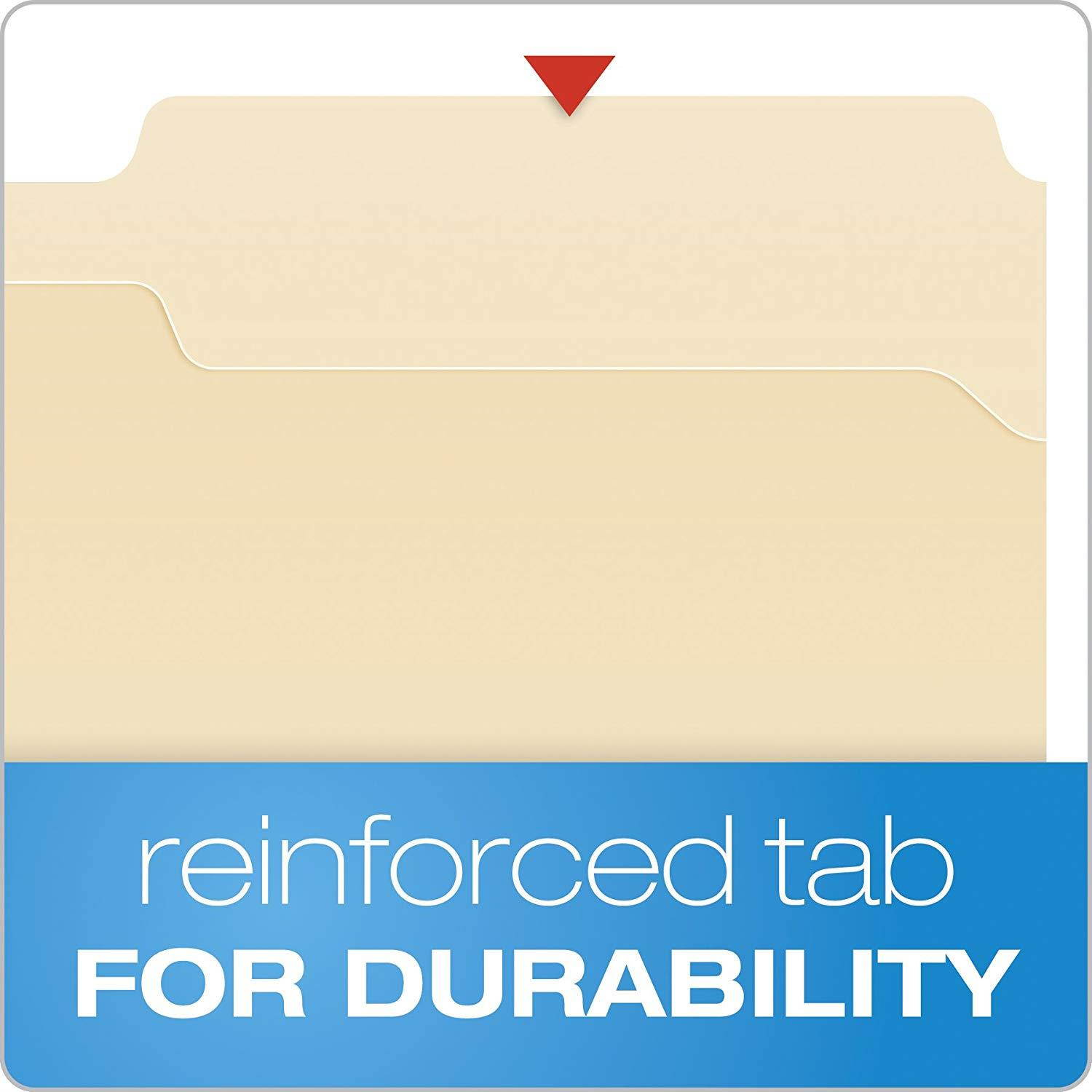 Pendaflex Manila Fastener Folders, Legal Size, 2 Fasteners, 1/3 Cut, 50/BX (FM313EE)