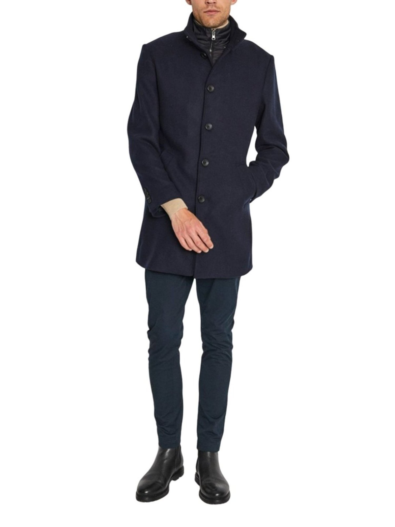 Bruun & Stengade Blue Slim Fit Coats