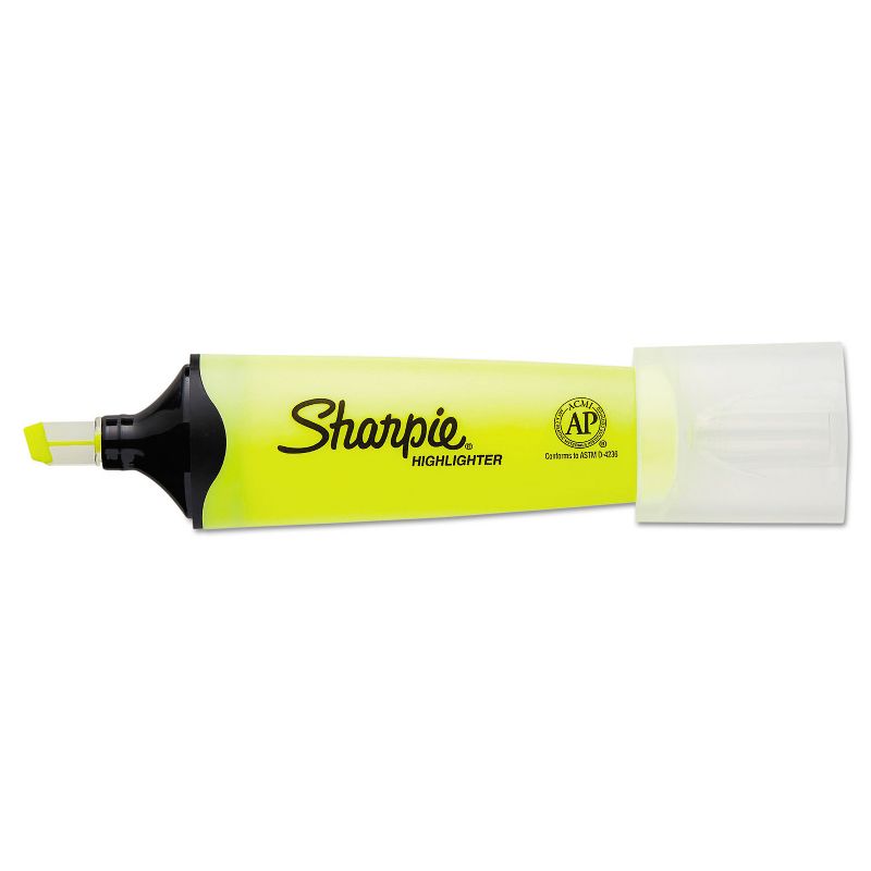 Sharpie Clearview Highlighter Blade Tip Fluorescent Yellow Ink Dozen 1897847