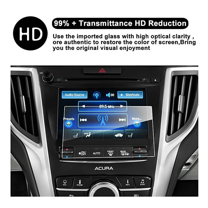20152018 Acura TLX ODMD Display 7Inch Lower Touch Screen Protector  HD Clear Tempered Glass Guard Shield ScratchResistant Ultra HD Extreme Clarity