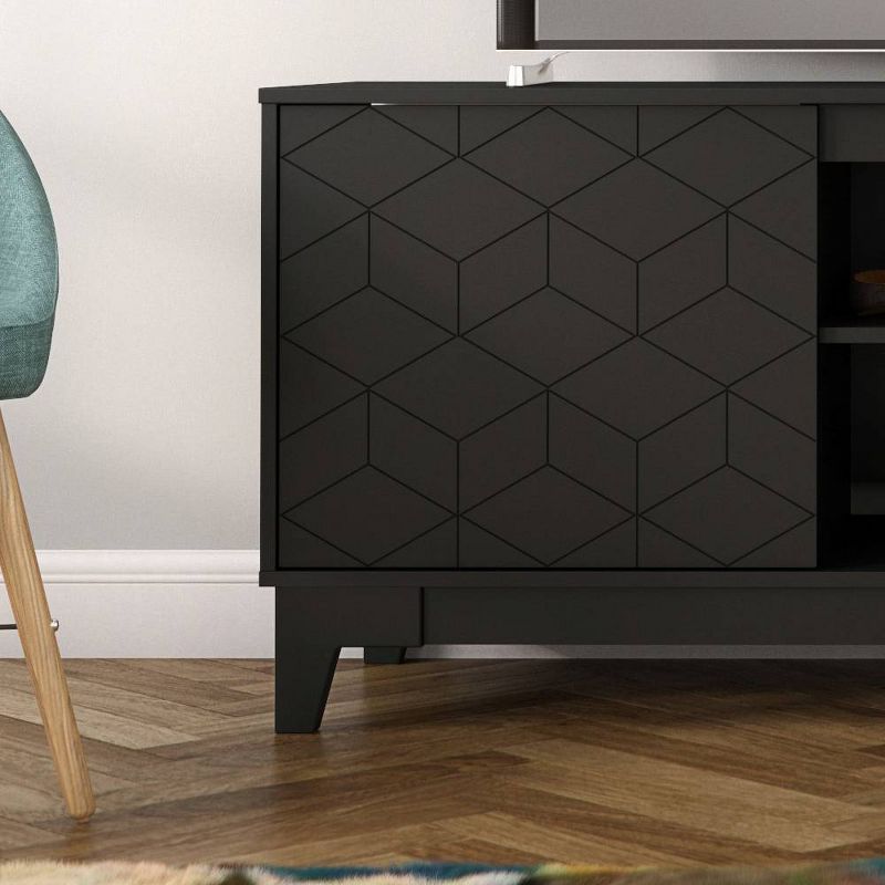 Hexagon TV Stand for TVs up to 72" Black - Nexera