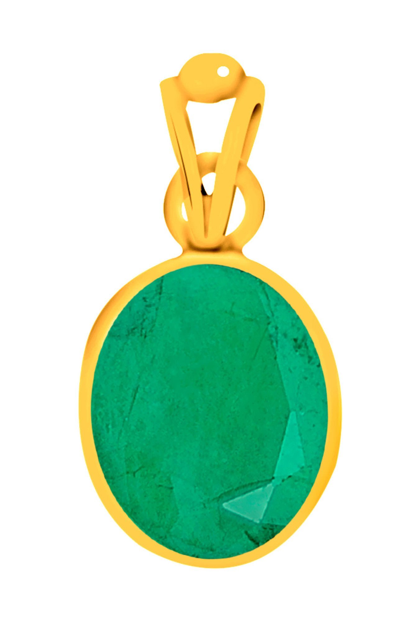 Clara Green Emerald 4.8cts Panchdhatu Navratna Pendant