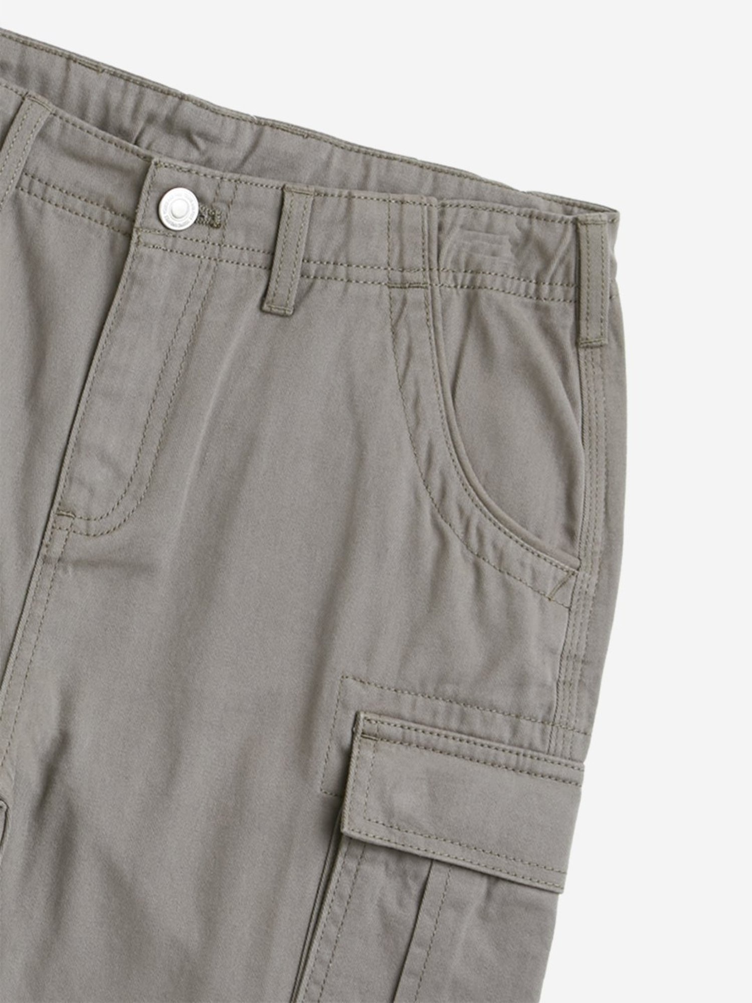 Y&F Kids by Westside Charcoal Mid Rise Cargo Shorts