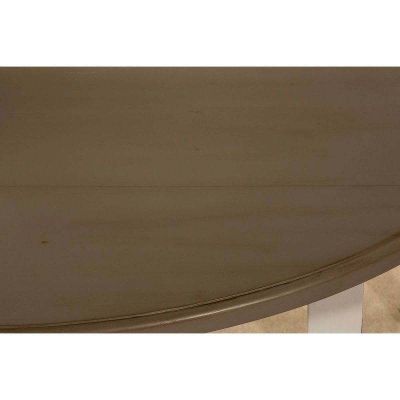 5pc Clarion Round Drop Leaf Dining Set with Side Chairs Gray Fog Fabric - Hillsdale Furniture