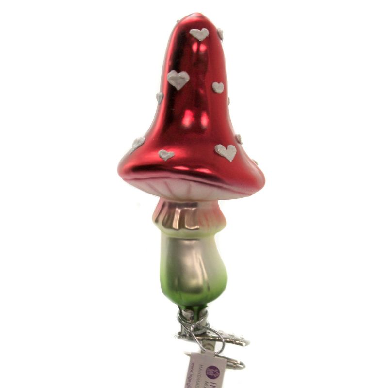 Inge Glas 5.25" Magic Mushroom Fungus Toadstool  -  Tree Ornaments