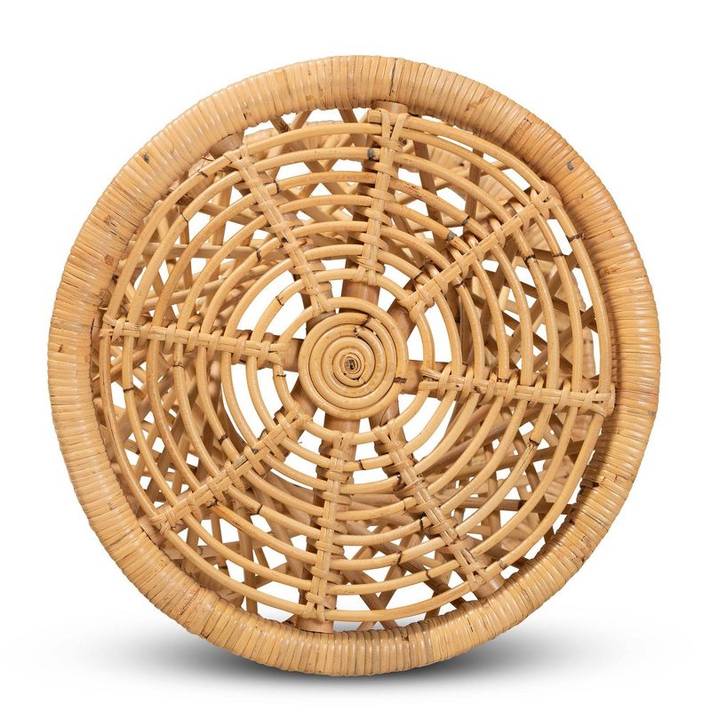 Seville Rattan End Table Natural - Baxton Studio