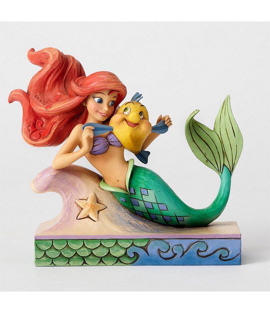 Disney Traditions Collection by Jim Shore Ariel with Flounder #double;The Little Mermaid#double; Figurine