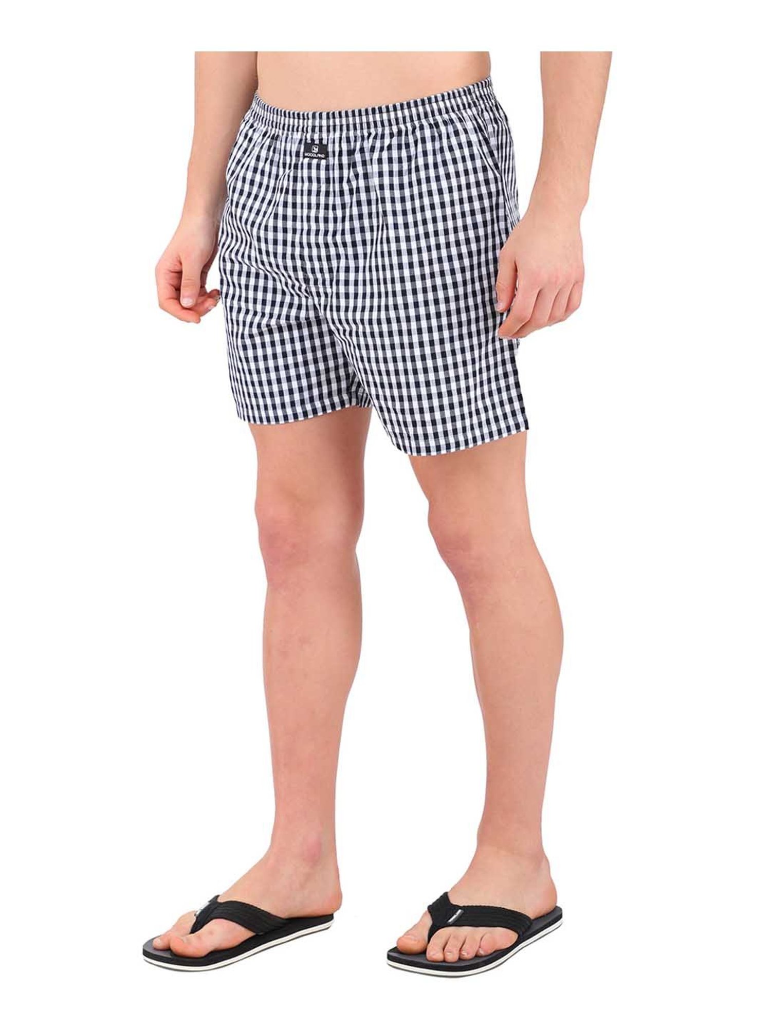 Woodland Black & White Regular Fit Boxers