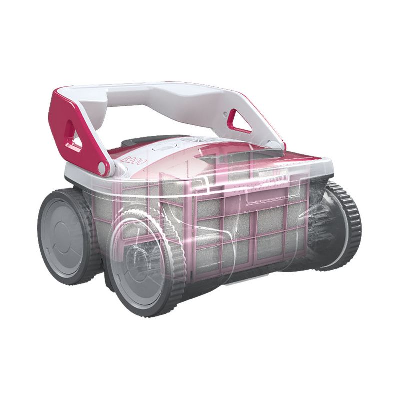 BWT B200 Robotic In Ground Swimming Pool Vacuum Cleaner with 4 PVA Brush Wheels and 1 Rotating PVC Brush for 646 Square Foot Pools