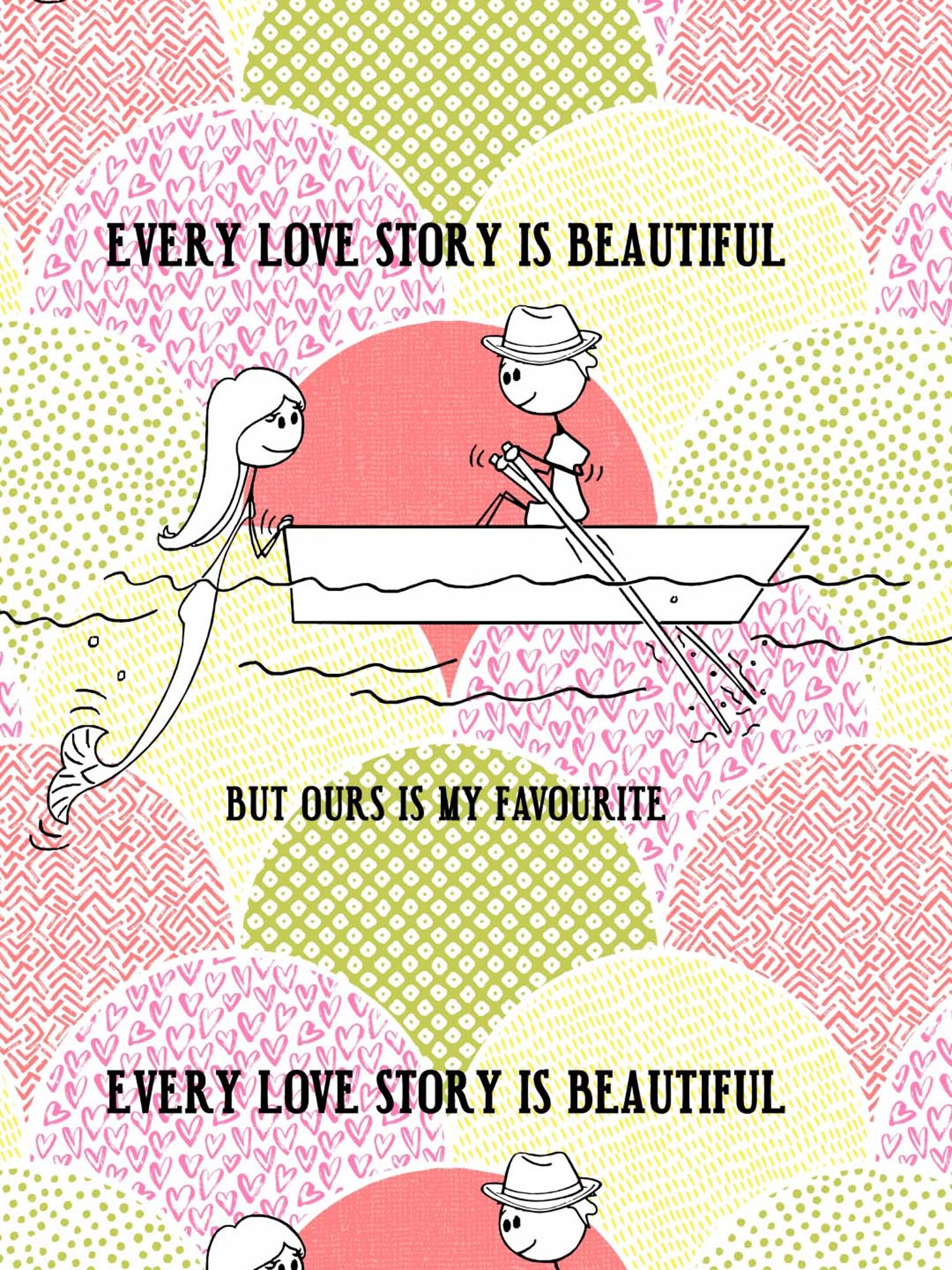 My Room Peach & Green 210 TC Cotton Bed Sheet Set