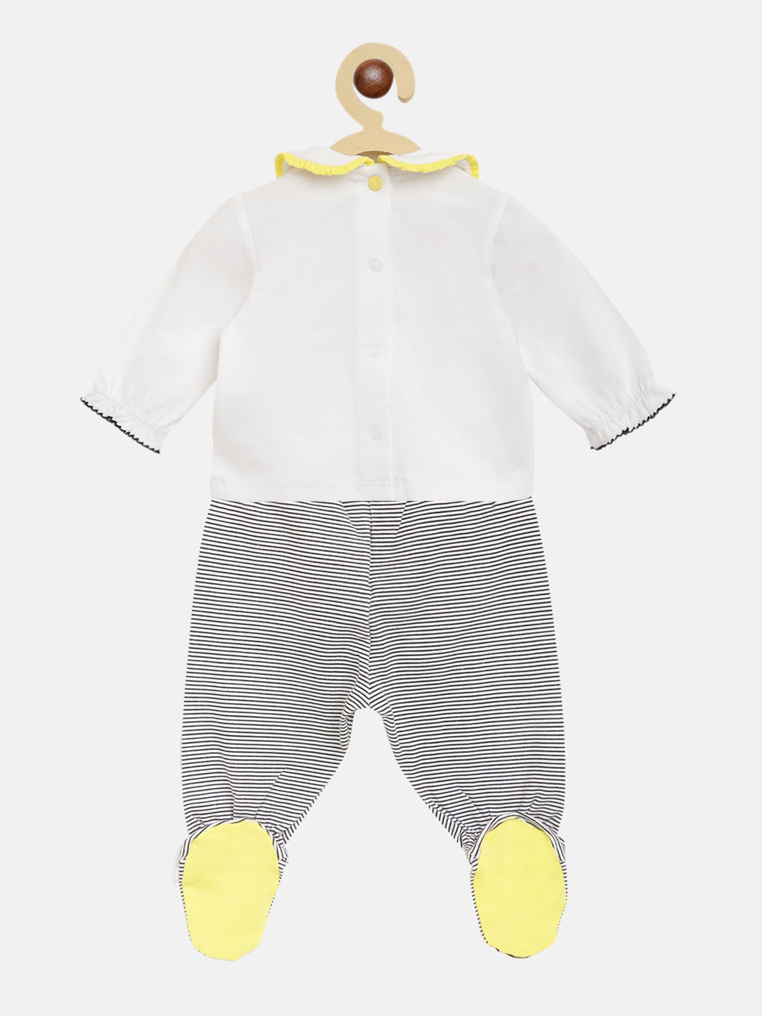 Chicco Kids White & Black Printed Top with Leggings