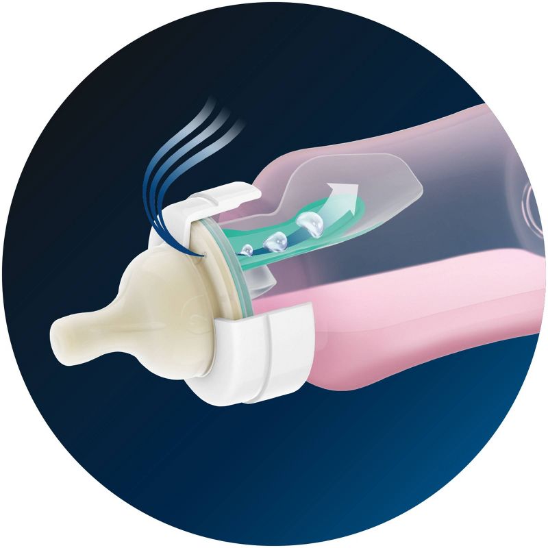 Philips Avent Anti-colic Bottle With AirFree vent - Pink - 9oz/3pk