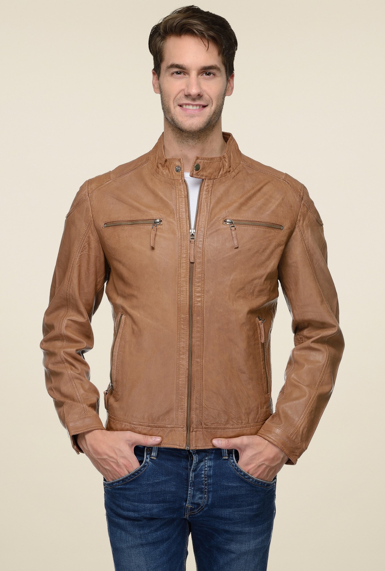 Teakwood Tan Full Sleeves Jacket