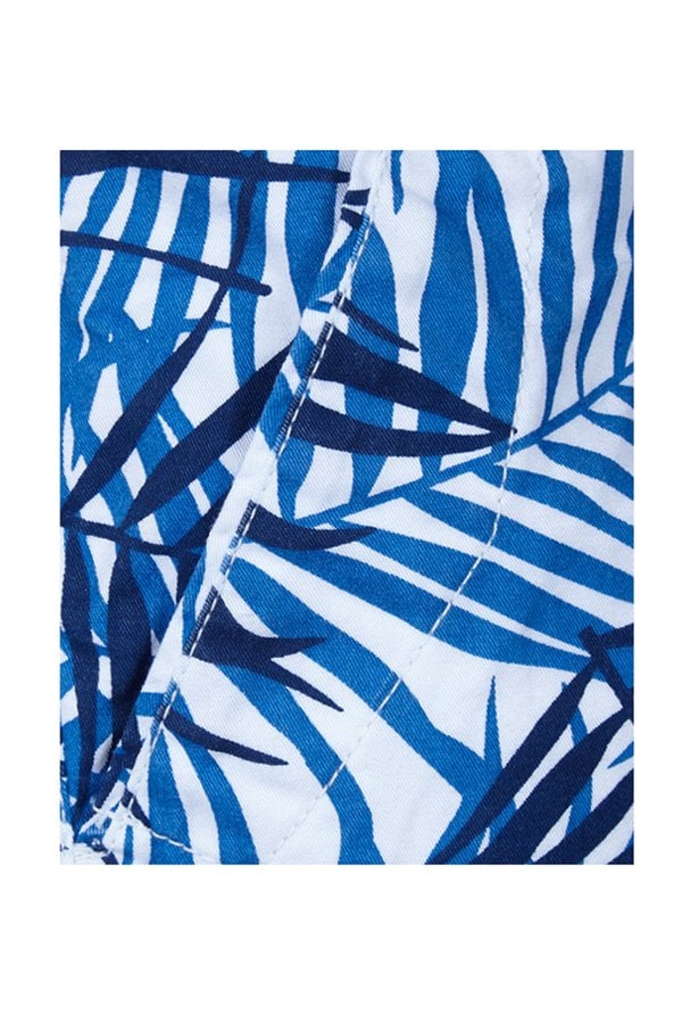 Superyoung Boys White & Blue Printed Bermuda