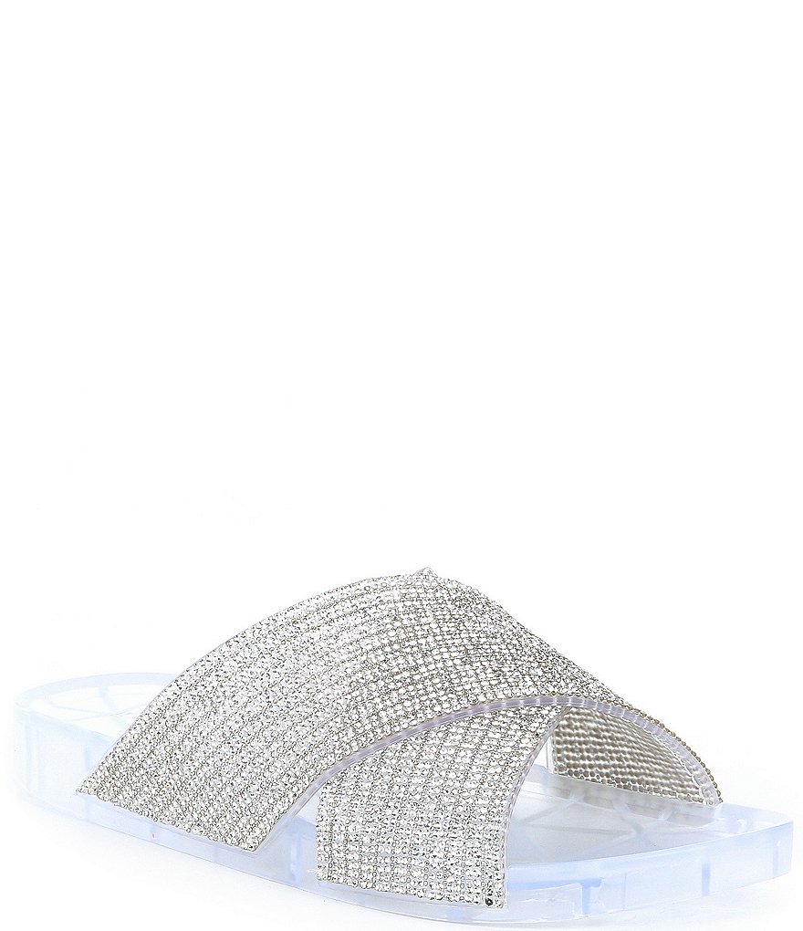Gianni Bini Emersinne Rhinestone Crossband Jelly Slides