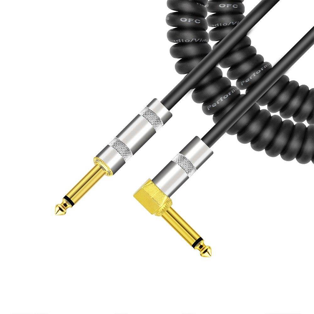 3M Audio Guitar Cable 1/4-Inch Straight to Right Angle Plug with 3 Adapters Guitar Parts & Accessories Instrument Cable