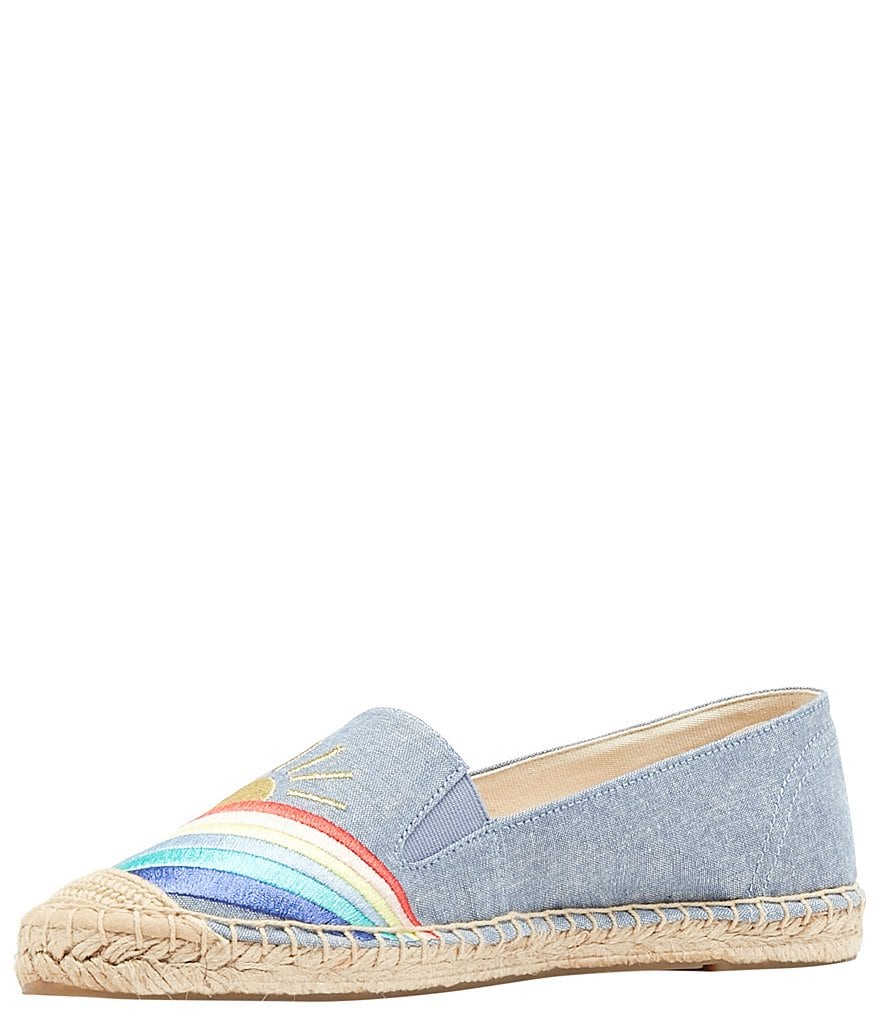 Joules Shelbury Rainbow Embroidered Slip-On Espadrilles