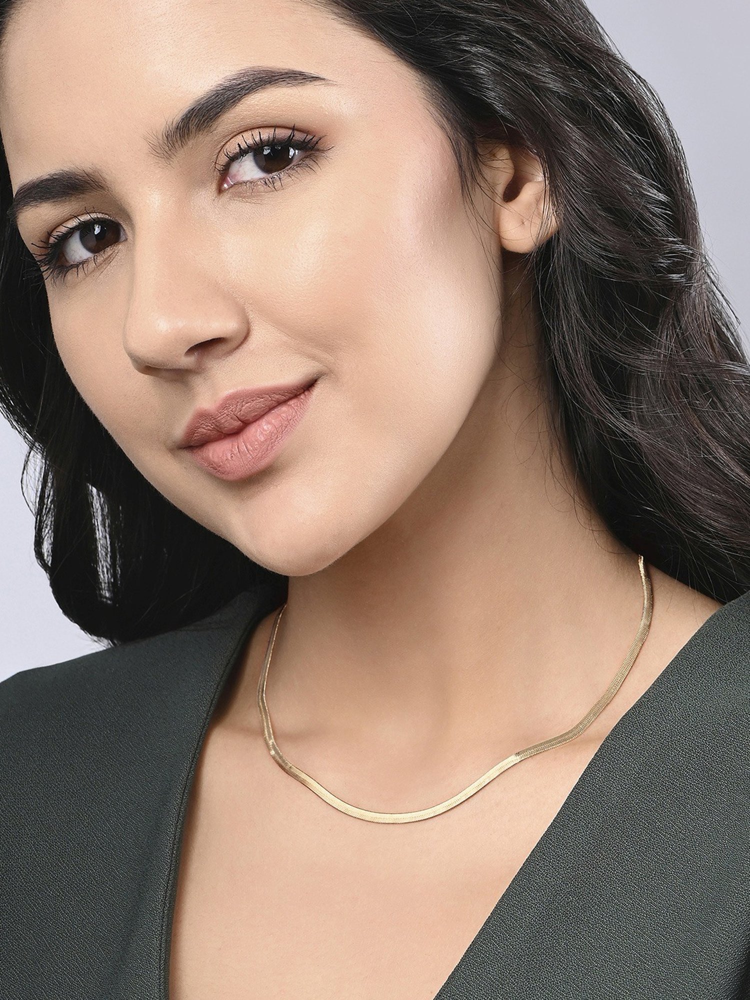 Accessorize London Real Gold-Plated Z Omega Necklace