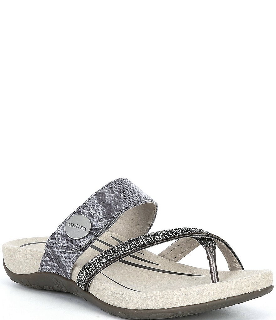 Aetrex Izzy Embellished Thong Sandals