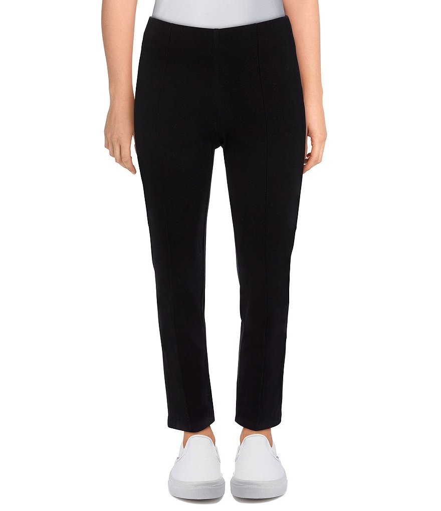 Ruby Rd. Knitted 4-Way Stretch Pintuck Detail Knitted Twill Pull-On Pants