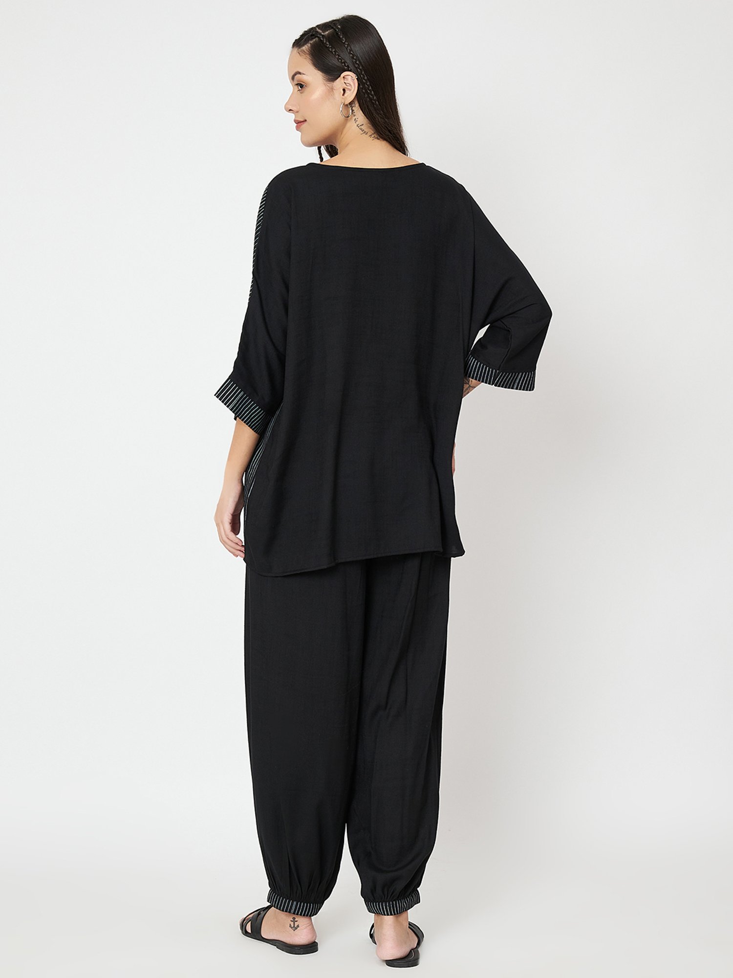 9rasa Black Tunic & Pant Set