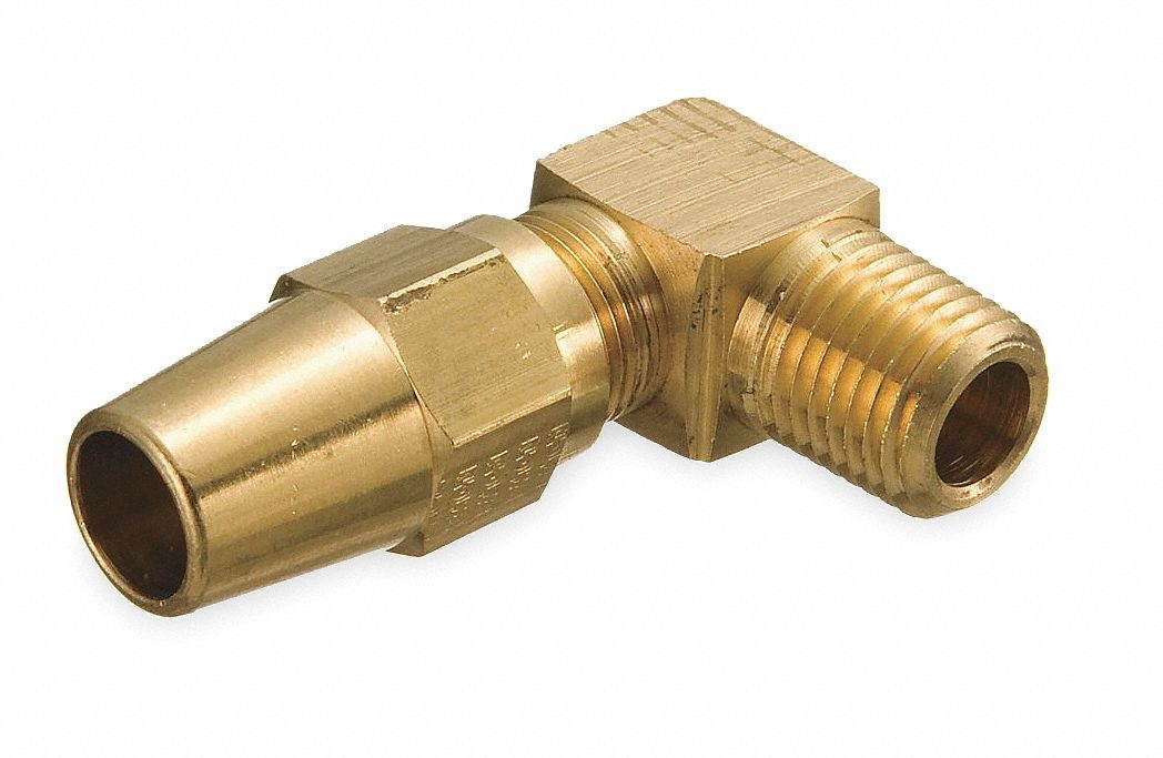 EATON WEATHERHEAD 1369X4X4 Male Elbow,1/4-18,1/4 In Tube Sz