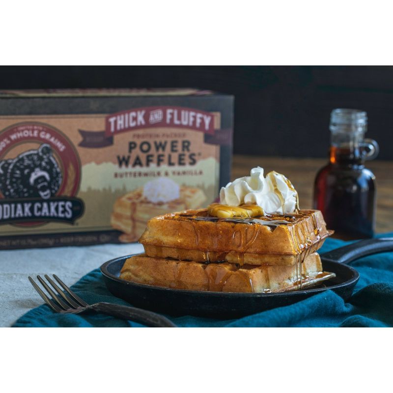 Kodiak Cakes Frozen Power Waffles Thick & Fluffy Buttermilk & Vanilla - 13.75oz/6ct