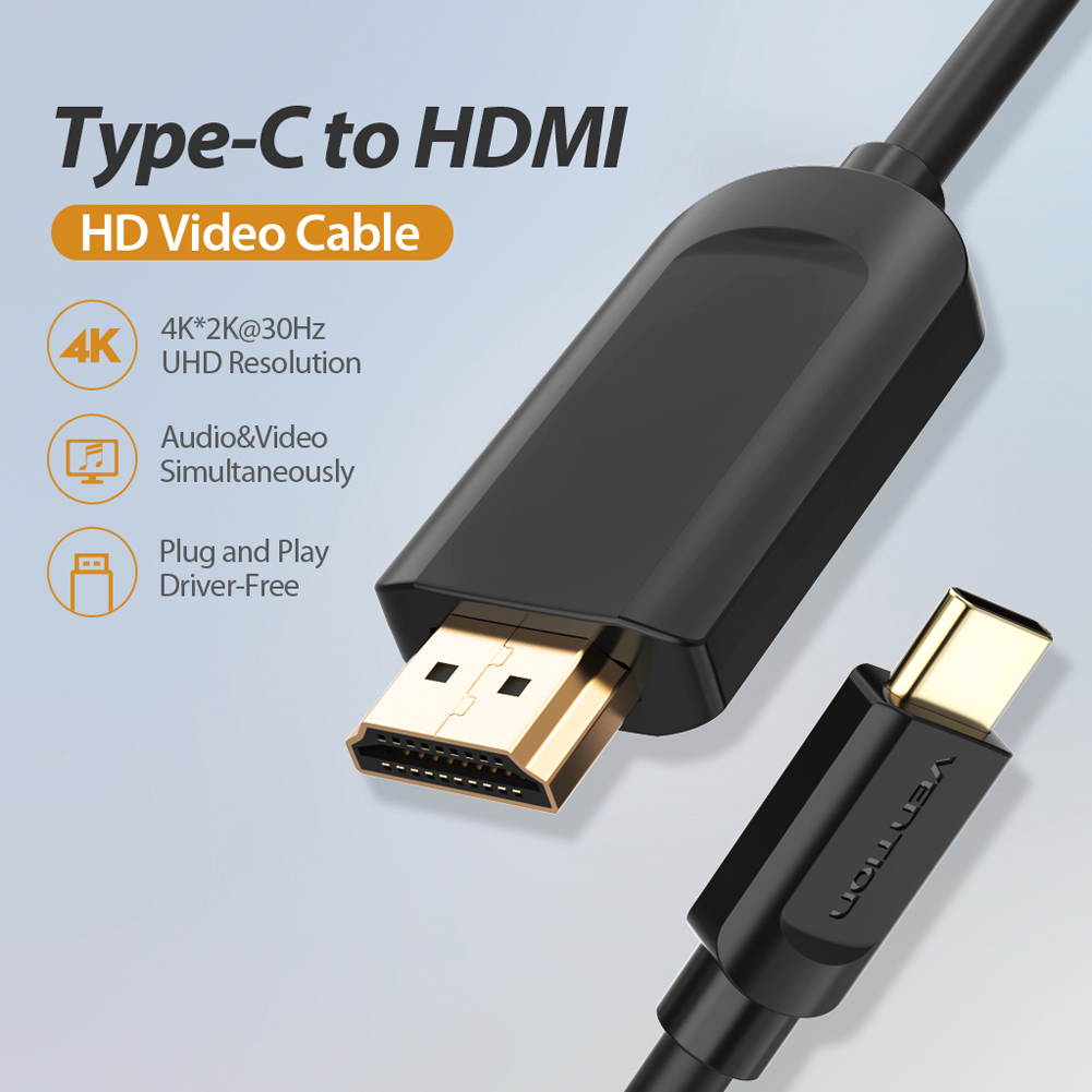 Vention Type C to HDMI 4K Converter USB C Adapter Cellphone TV Cable
