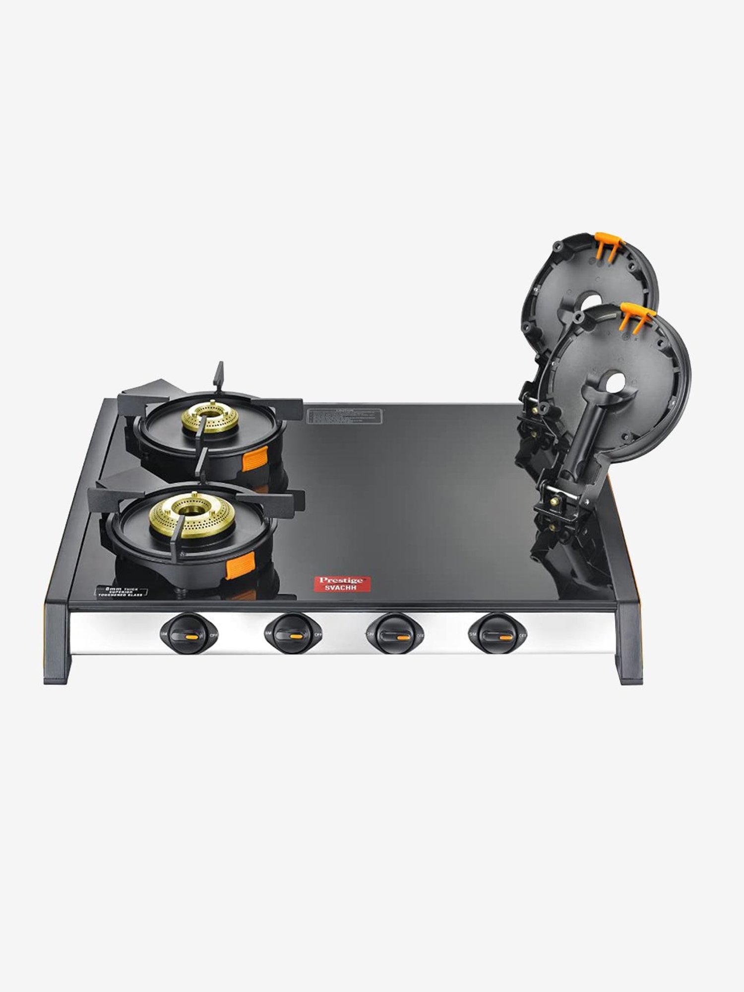 Prestige Svachh GSTV-04 4 Burners Glass Top LP Gas Stove (Black)
