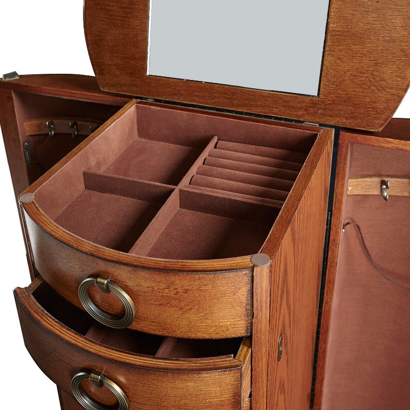 Harper Jewelry Armoire Burnished Oak - Powell Company