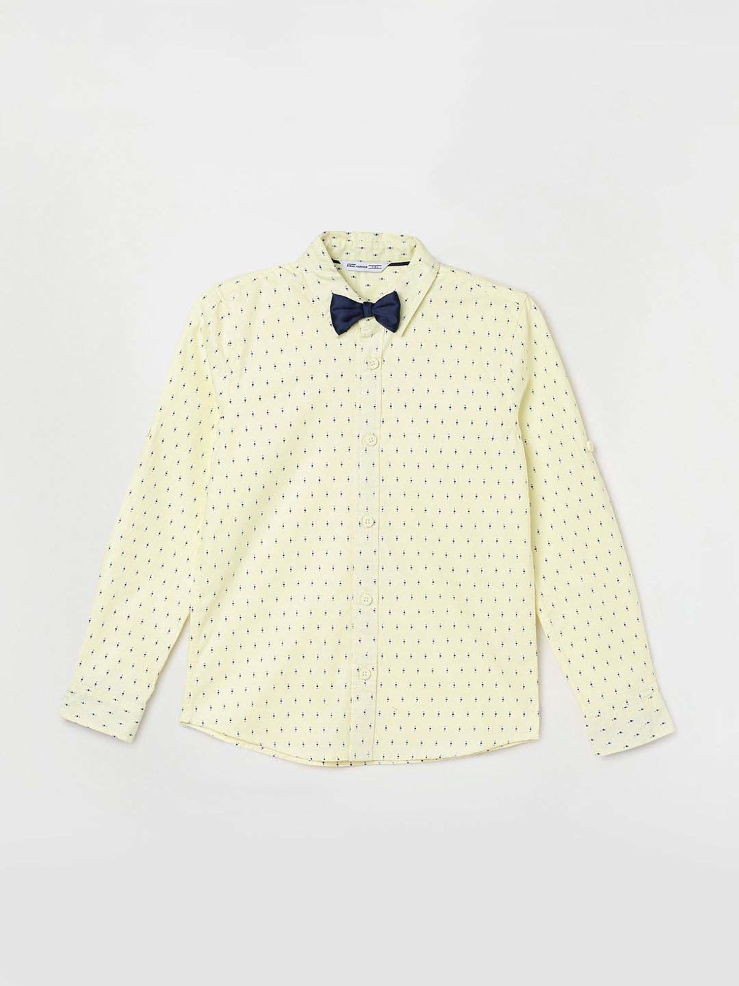Fame Forever by Lifestyle Boys Yellow Cotton Printed Full Sleeves Shirt