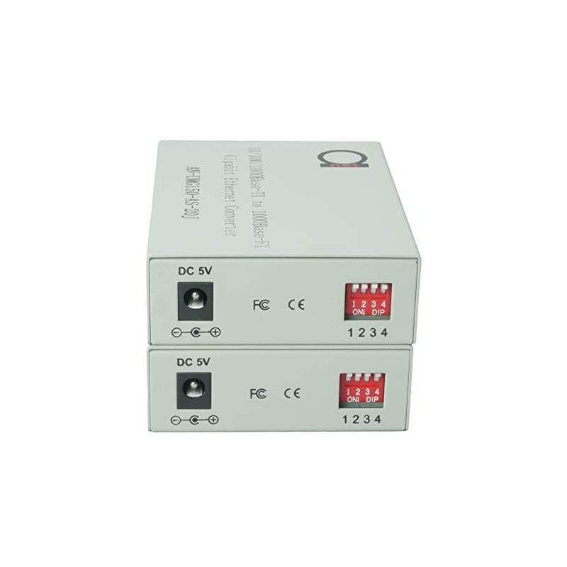 Mode SC WDM Fiber BiDi Gigabit Media Converter Builtin Fiber Module 20km 1242 Miles to UTP Cat5e Cat6 10 100 1000 RJ45 Auto Sensing Gigabit or Fast Ethernet Speed 1 Pair
