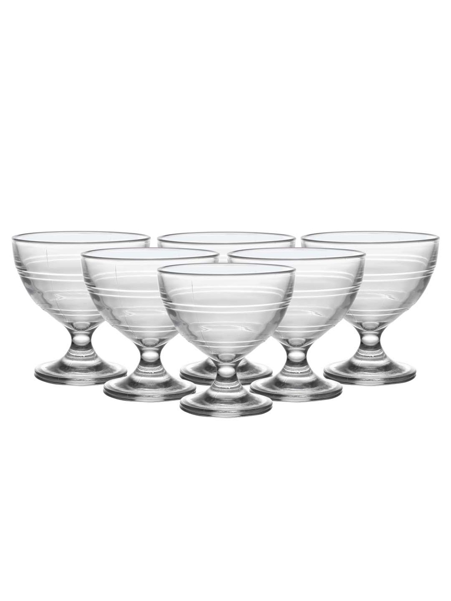 Duralex 'Gigogne' Transparent Glass 7 cm Ice-Cream Cup (0.25 L) - Set of 6