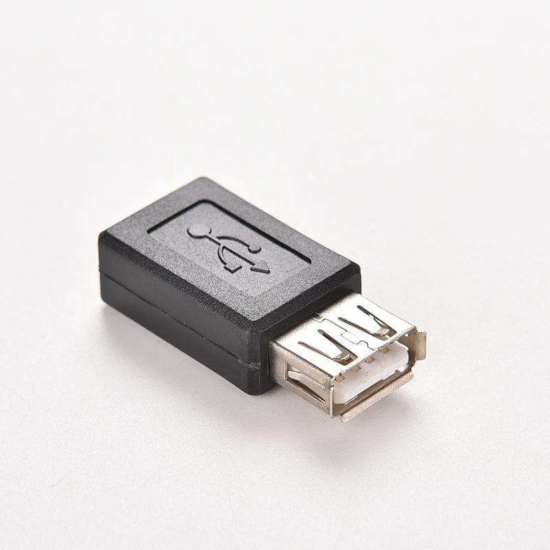 1PC Black USB 2.0 Type A Female to B Female Micro USB 5 Pin Data Cable Adapter Cheap Quality USB Plug Convertor Connector