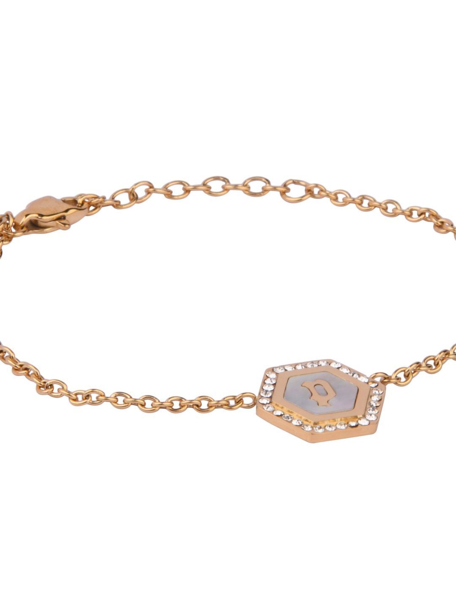 Police Gold Color Bracelet for Women - PEJLB2104022