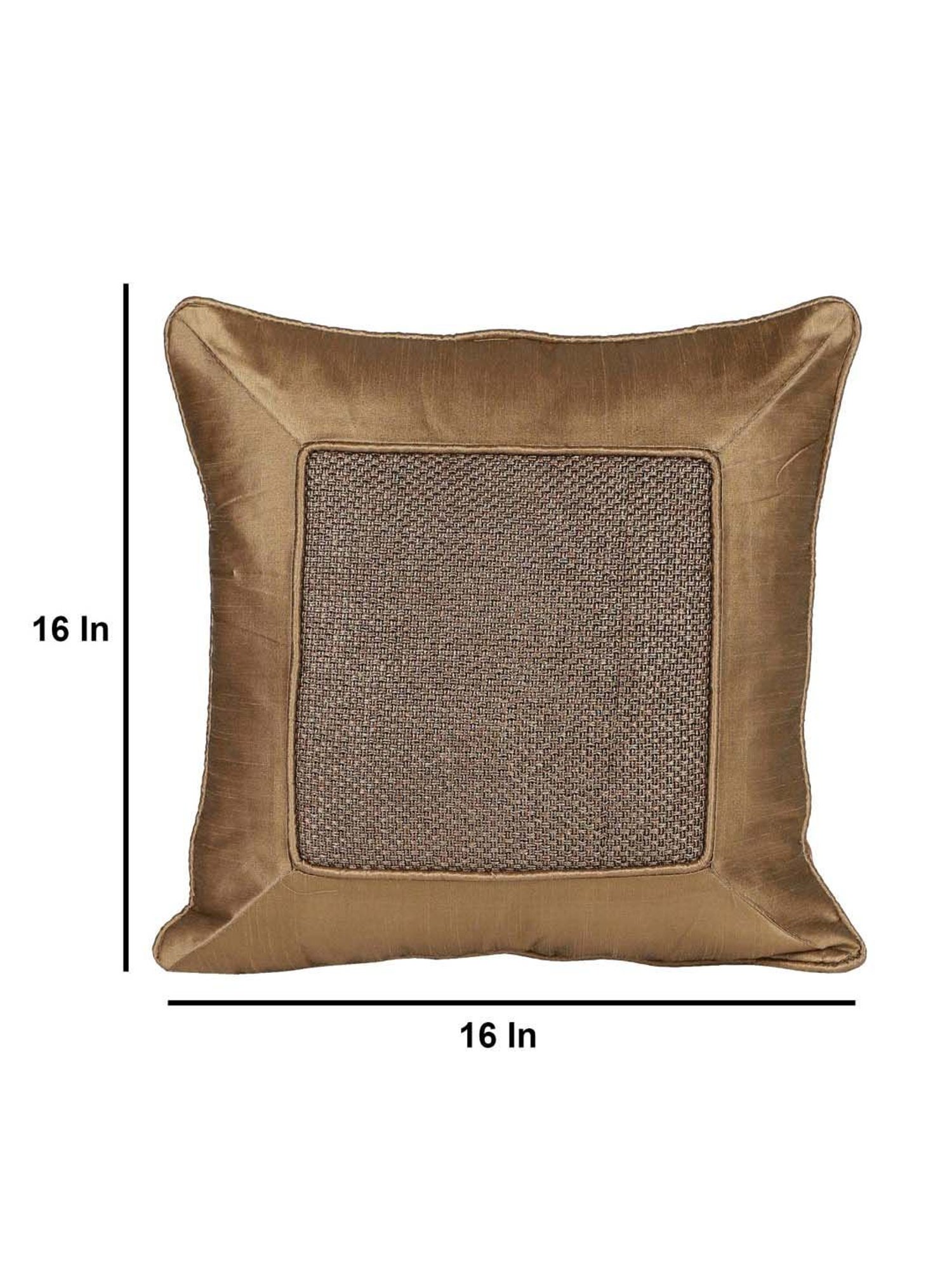 MFD HOME Furnishing Brown Jute Cushion Cover - Set of 5