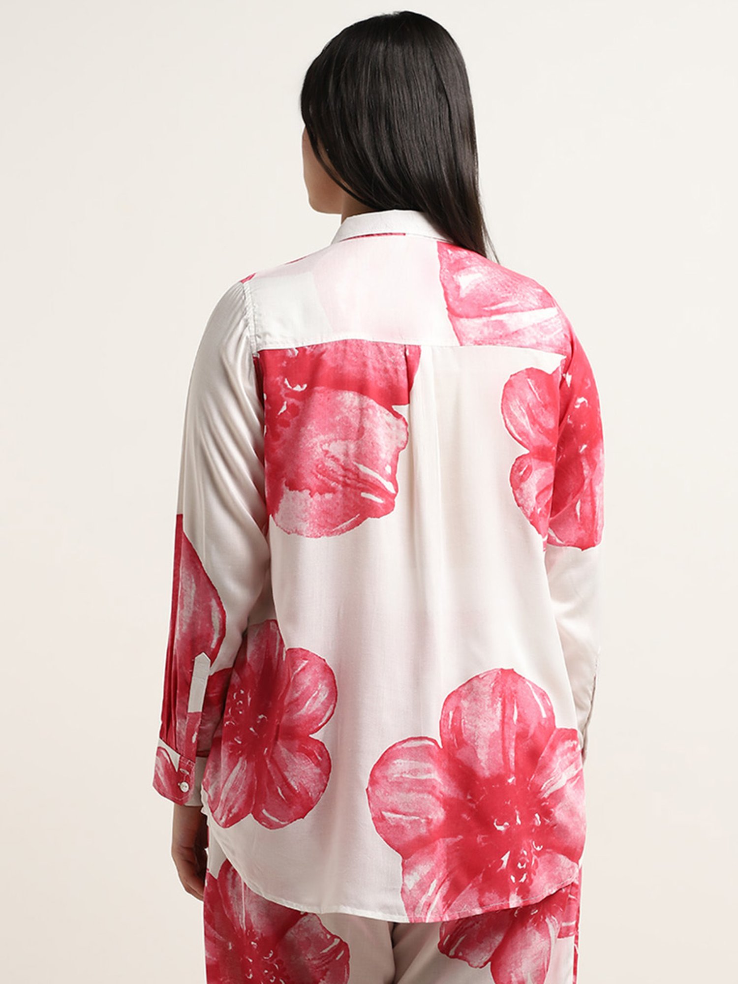 Diza by Westside Red Floral Printed Tunic