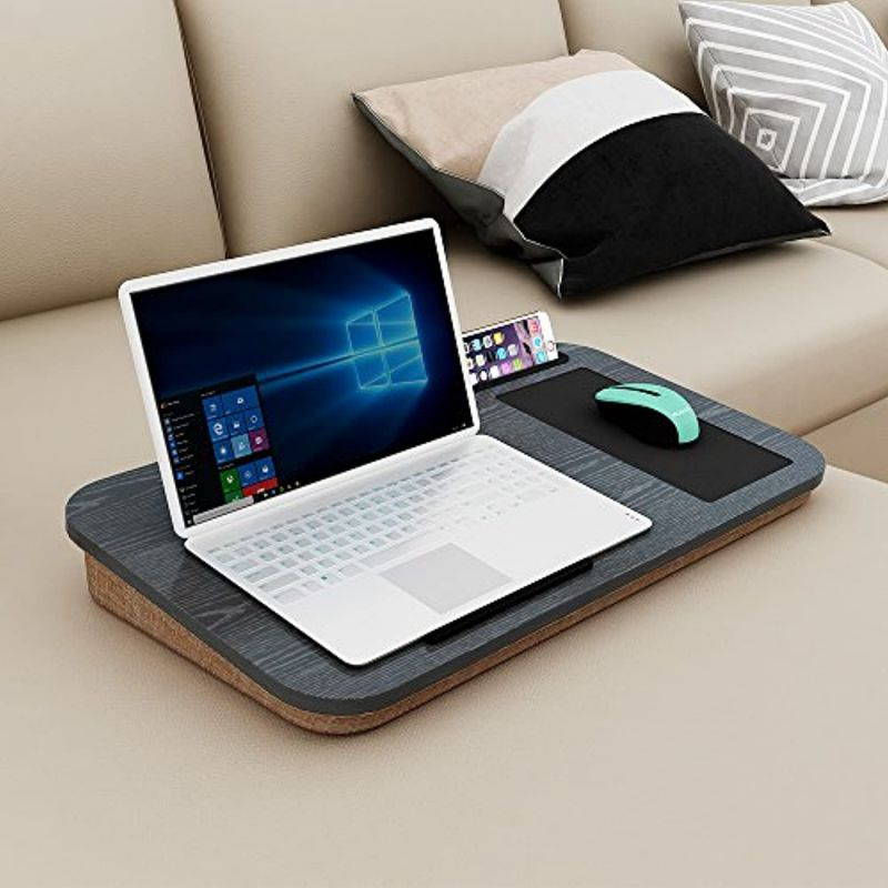 HOME BI Lap Desk for Laptop with Built-in Mouse Pad and Cellphone Tablet Holder, (Fits up to 17.3" Laptop) (SZ-BR-02)