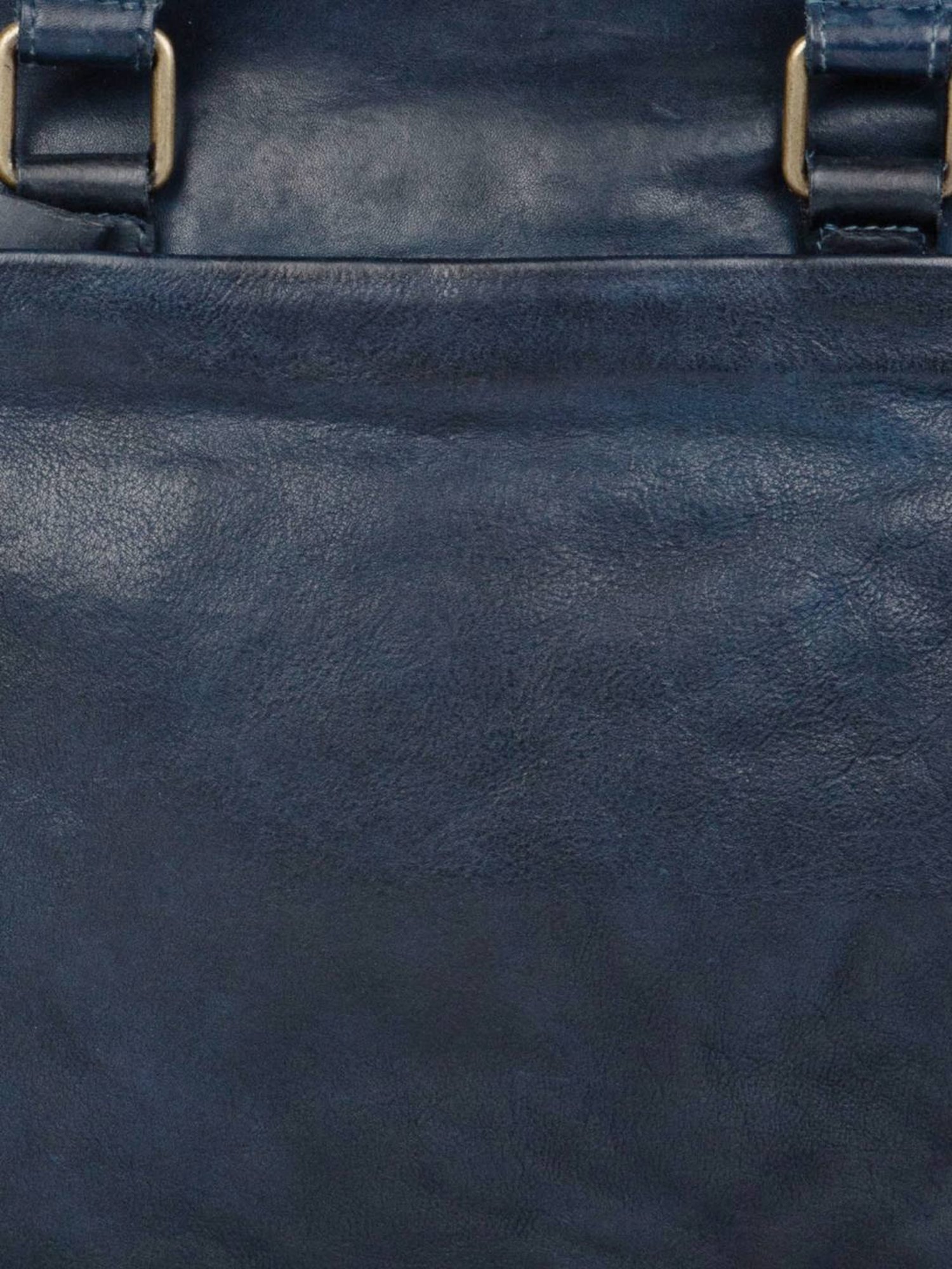 Art N Vintage Asher Navy Leather Solid Large Laptop Messenger Bag