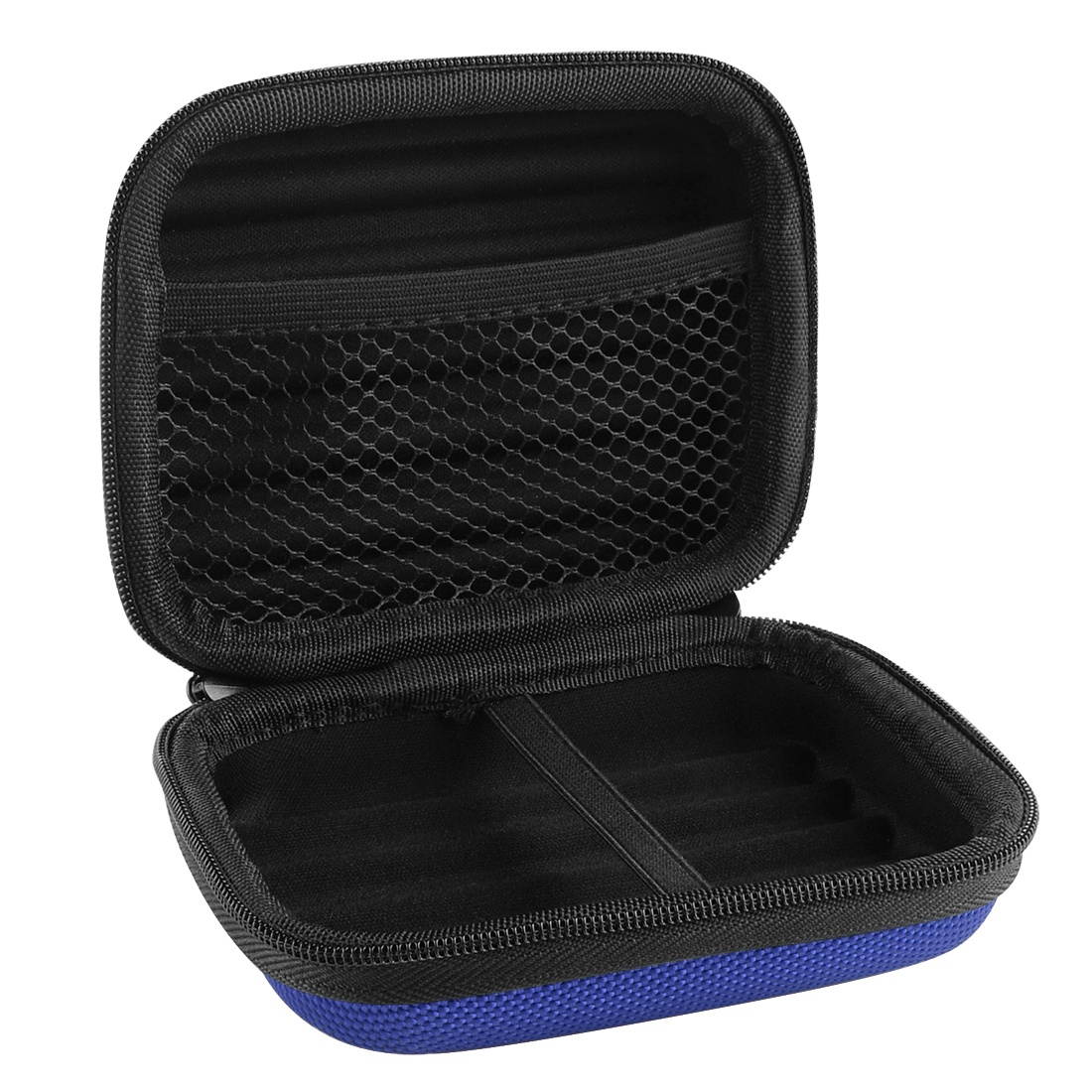 Geekria UltraShell Case for Bowers & Wilkins, Beyerdynamic, Jabra Headphones, Replacement Protective Hard Shell Travel Carrying Bag with Accessories Storage (Blue)