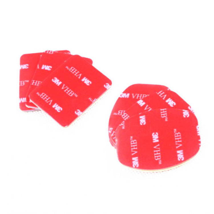6PCS 3M Sticker Adhesive Pads Set for Gopro HD Hero 3+ 3 2 1 Helmet Flat Curved Surface Mount - Red  GP014