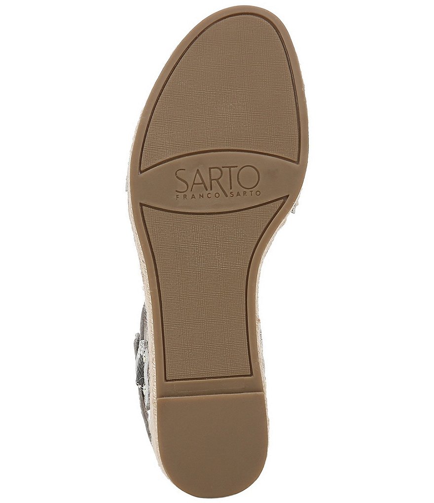 Sarto by Franco Sarto Oak Snake Print Leather Espadrille Wedges