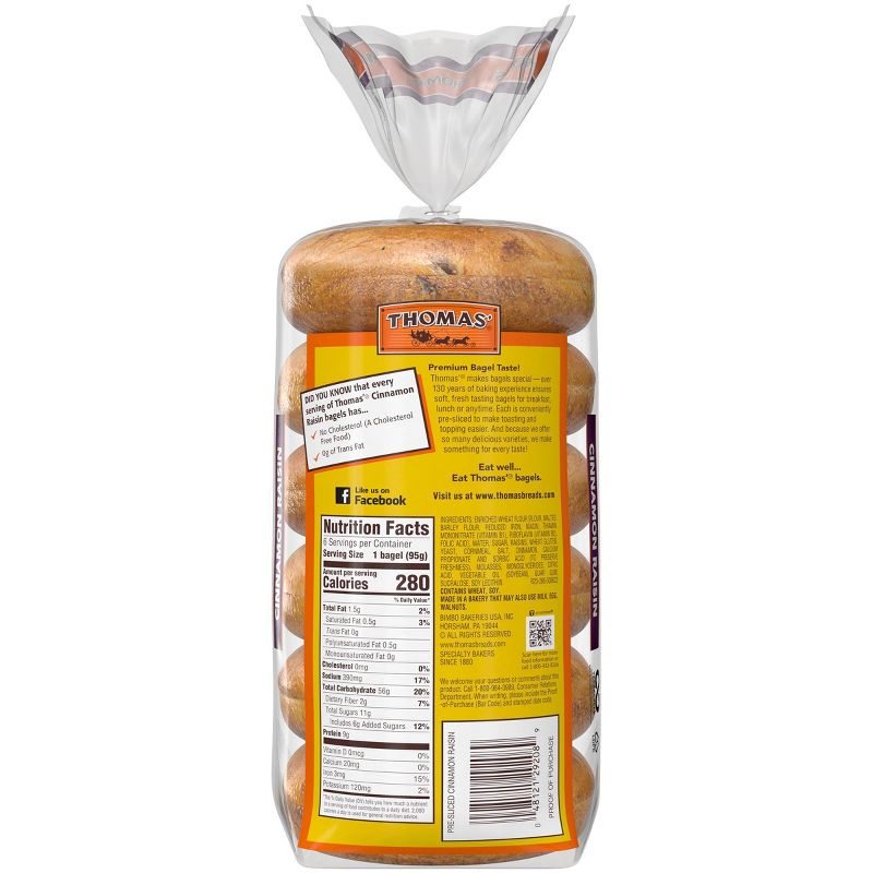 Thomas' Plain Bagels - 20oz/6ct