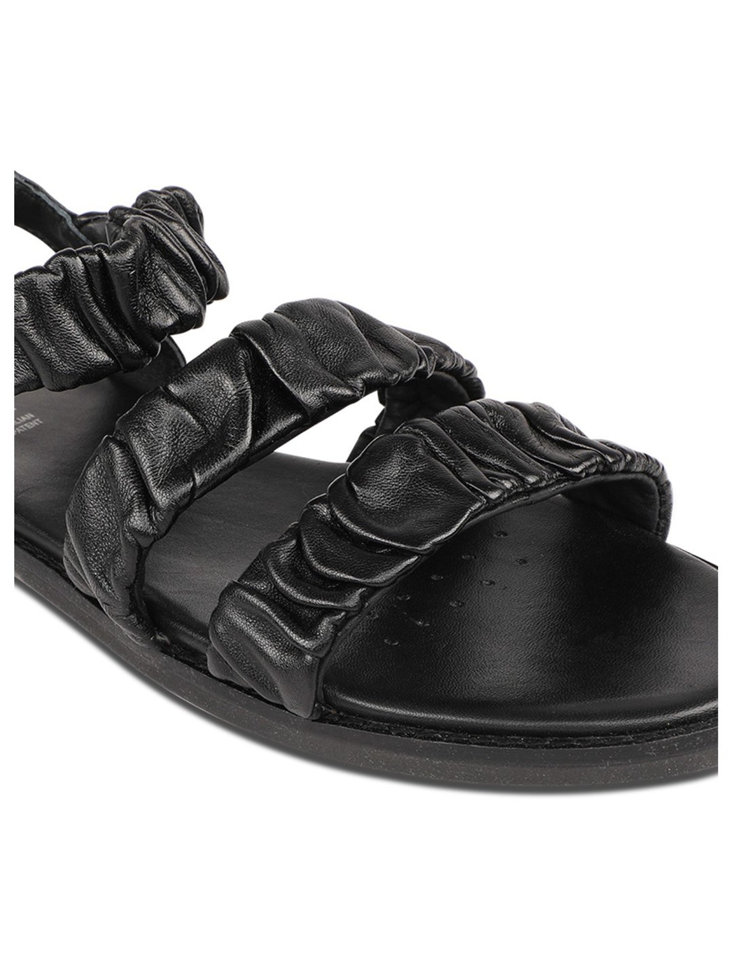 Geox Women's Black Ankle Strap Sandals