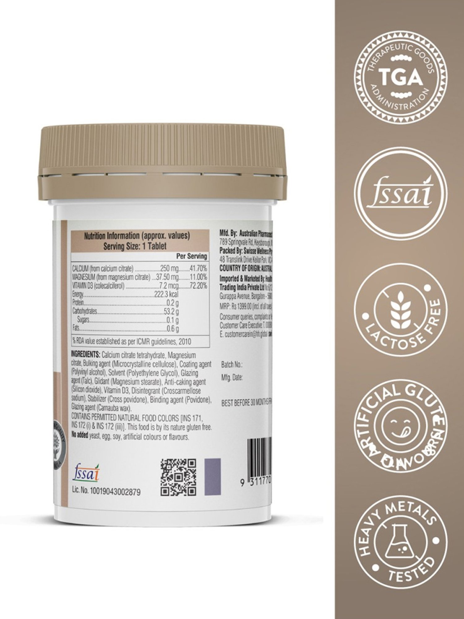 Swisse Ultiboost Magnesium Supplement for Energy - 60 Tablets