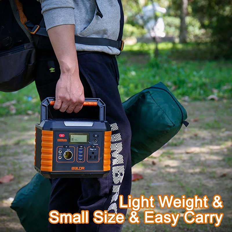 Portable Power Station 330W, Portable Solar Generators for home use, CPAP Backup Battery with QC3.0&TypeC SOS Flashlight, 110V AC Outlet for Outdoor Camping Travel Emergency