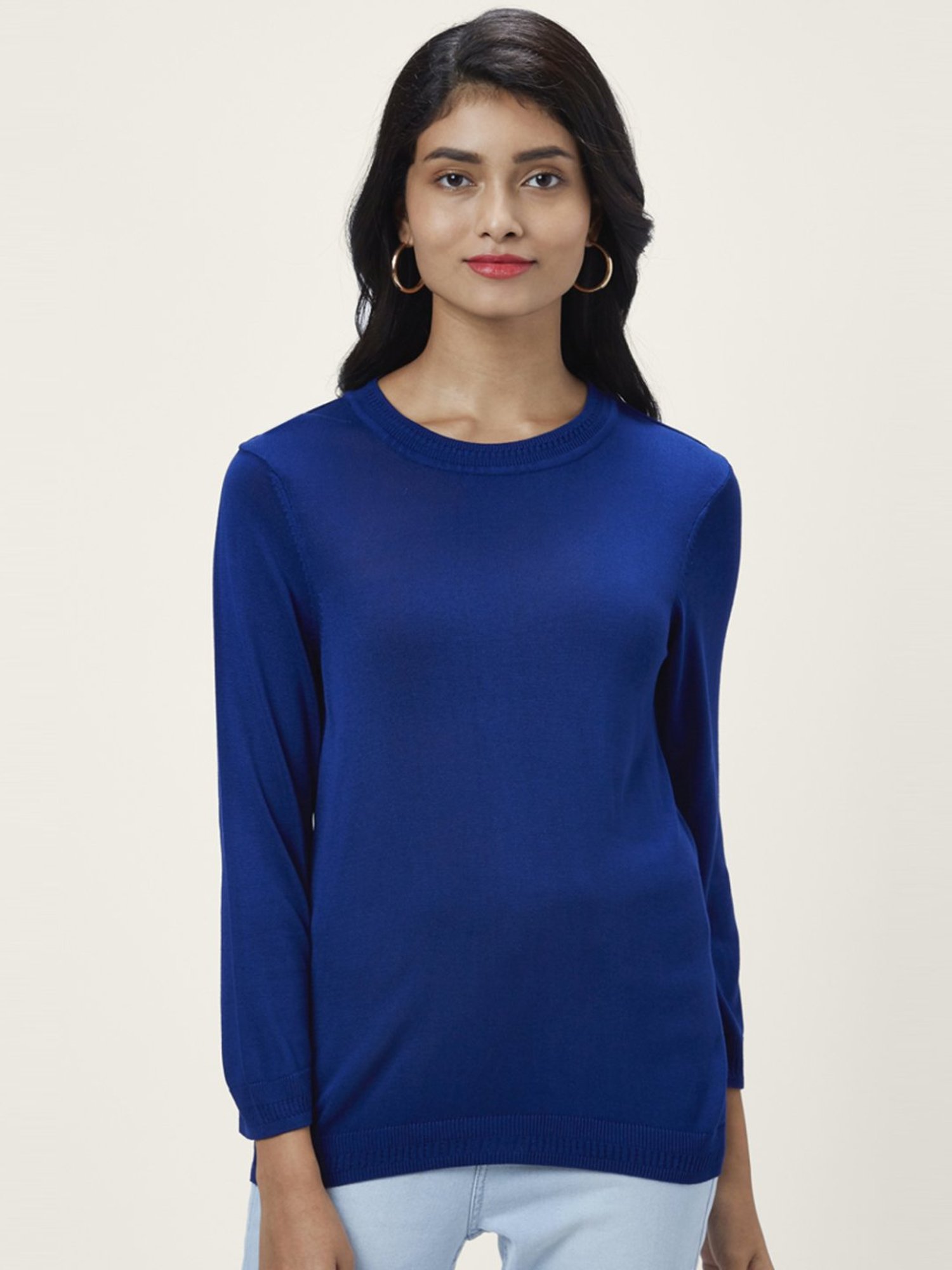 Honey by Pantaloons Blue Regular Fit Sweater