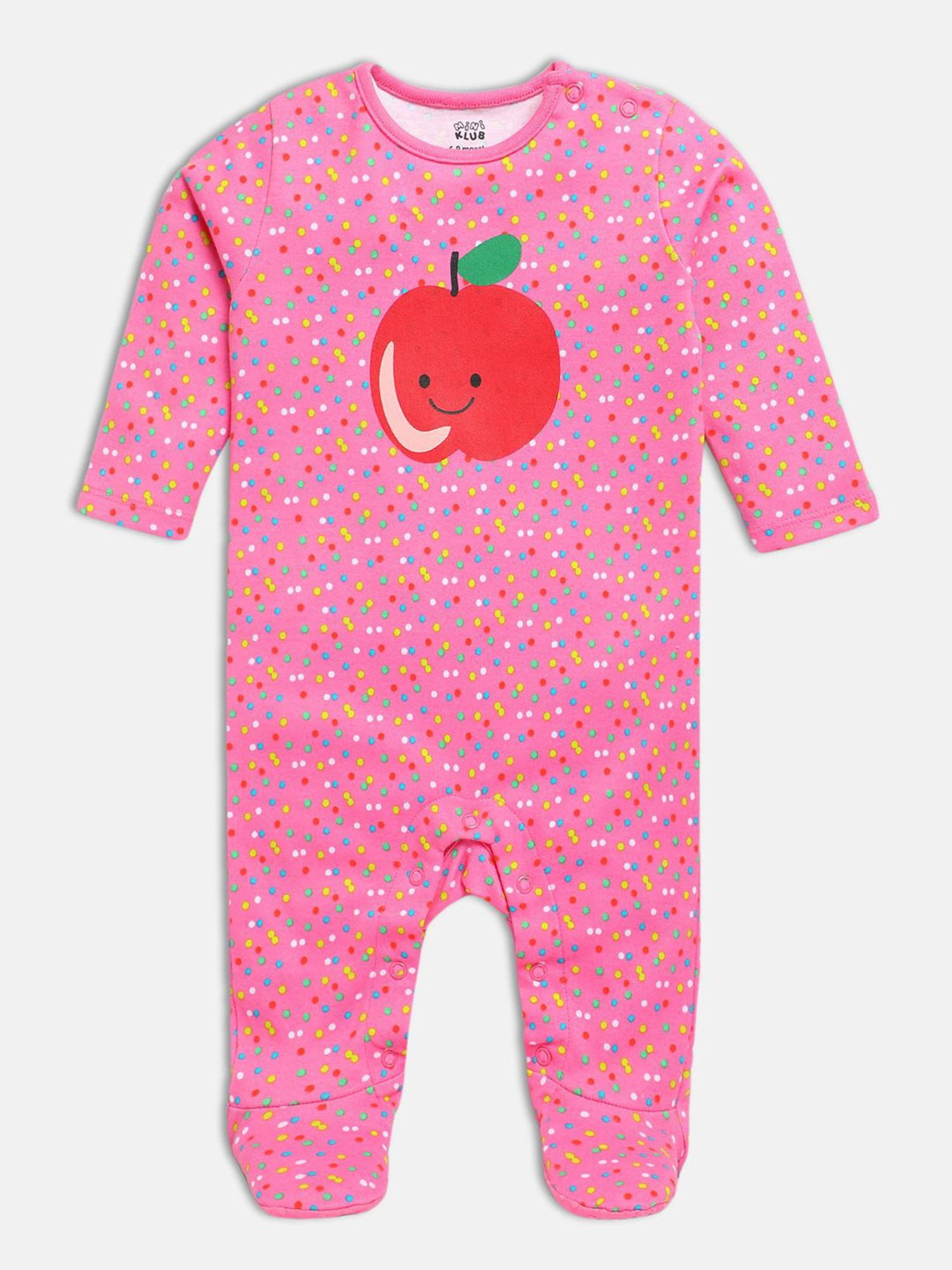 Ed-a-Mamma Baby Pink & White Printed Bodysuit (Pack Of 2)