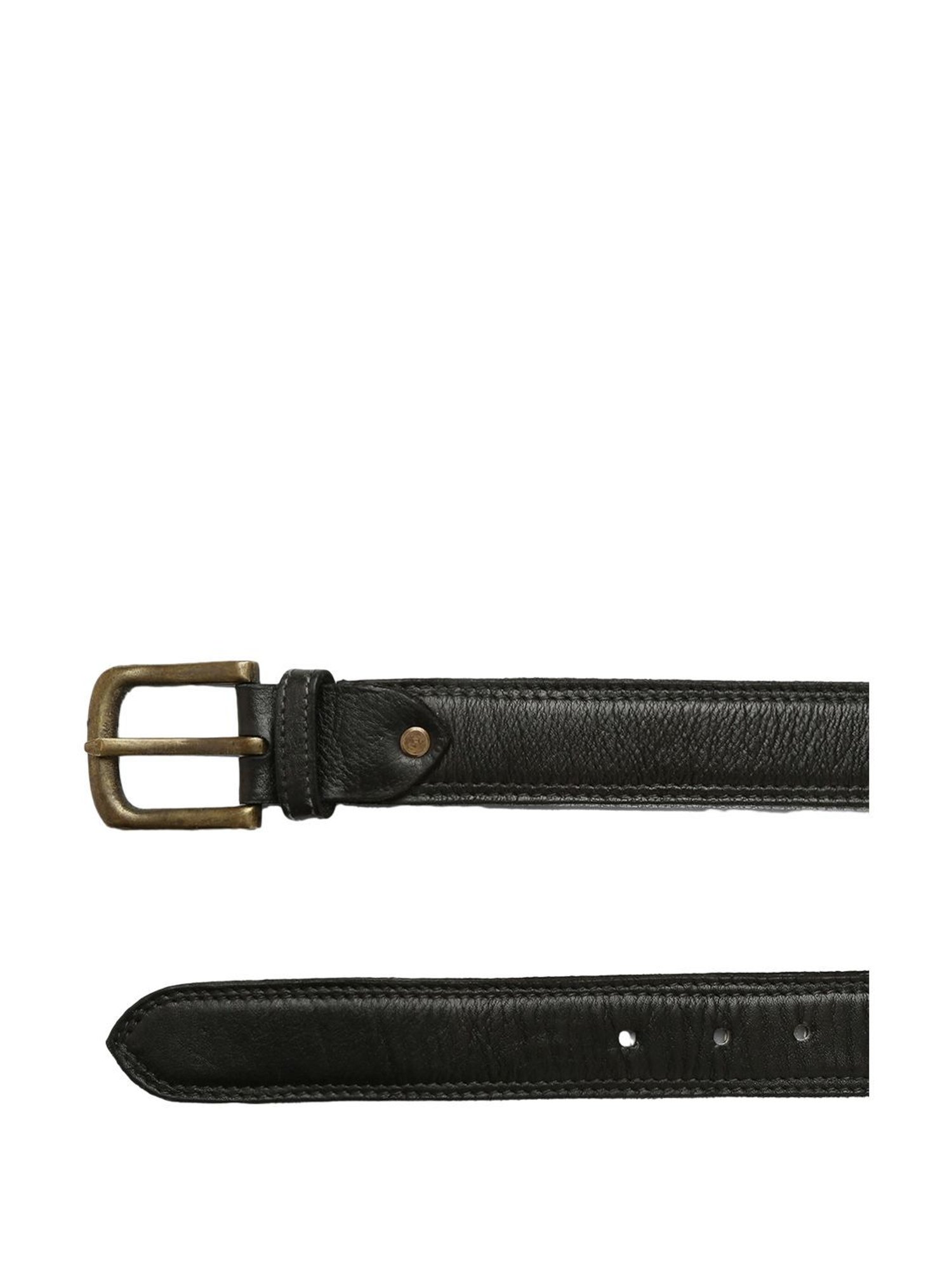 Art N Vintage Black Leather Waist Belt For Men